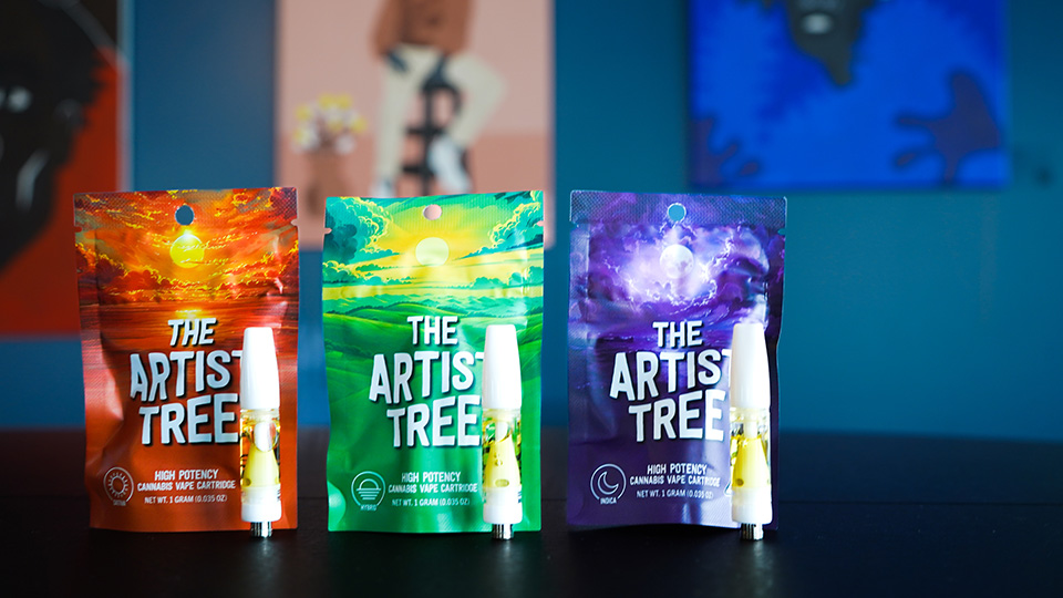 3 different Artist Tree Signature Vape Collection flavors